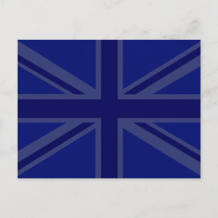 NAvy Blue Union Jack Decor Vykort
