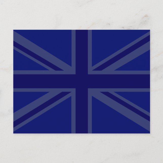 NAvy Blue Union Jack Decor Vykort (Framsida)