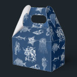 Navy Blue Vattenfärg Ocean Marina Djur Presentaskar<br><div class="desc">En vacker design som visar marina djur med marinblå vattenfärg bakgrund. Idealisk design för alla som älskar stranden, marina djur, havsdjur, fisk, bläckfisk, maneter etc.</div>