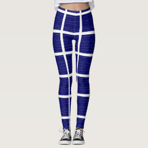 Navy Blue Windows-fönster Leggings