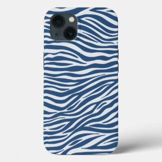 Navy Blue Zebra Animal Rand Mönster
