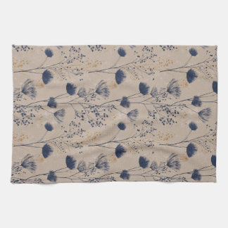 Navy Botanical Wildflower Kitchen Towels Kökshandduk