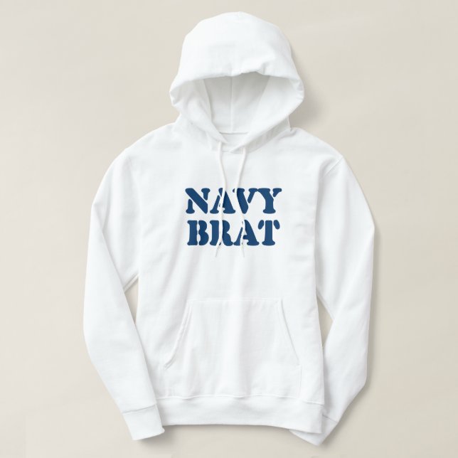 NAVY BRAT HOODIE (Design framsida)