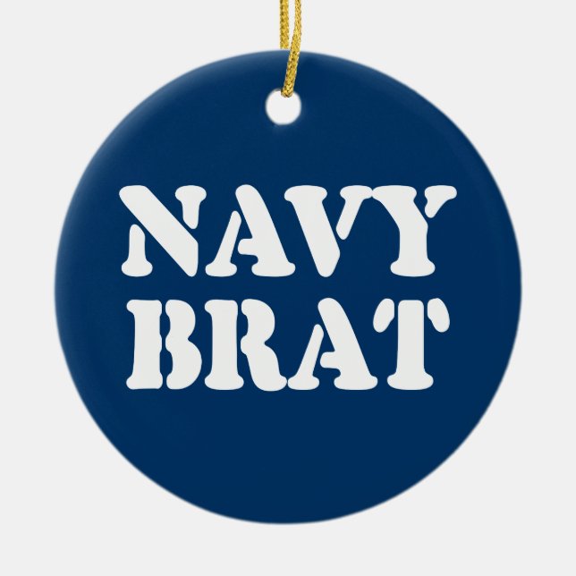 NAVY BRAT JULGRANSPRYDNAD KERAMIK (Framsidan)