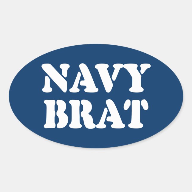 NAVY BRAT OVALT KLISTERMÄRKE (Framsida)