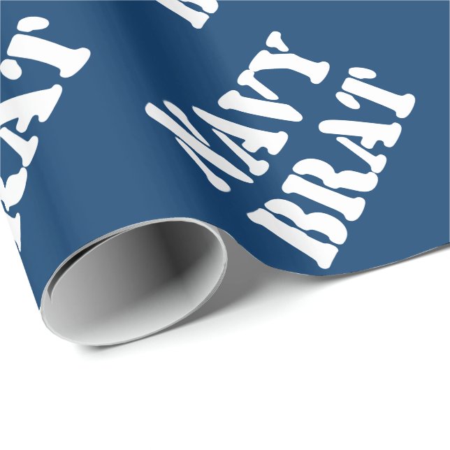 NAVY BRAT PRESENTPAPPER (Rullad Hörn)
