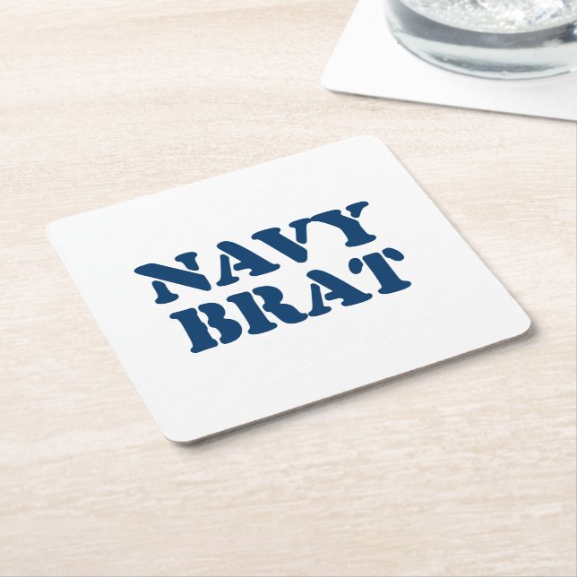 NAVY BRAT UNDERLÄGG PAPPER KVADRAT (Vinklad)
