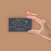 Navy Brun Hund Katt Husdjur Linjärt Logo
