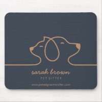 Navy Brun Hund Katt Linjedesign djurstudio
