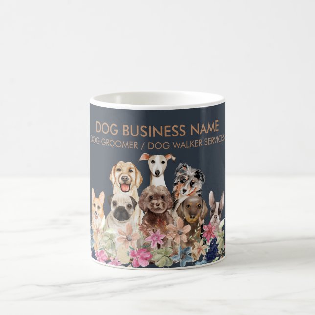 Navy Brun Husdjurs Sittare Hundpromenerare Kaffemugg (Center)
