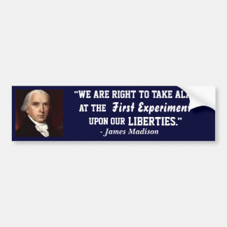Navy Bumper Sticker-James Madison- På vår frihet Bildekal