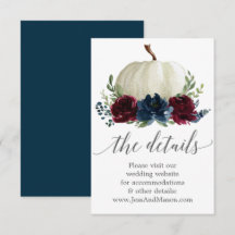 Navy Burgundisk Pumpa Bröllopswebbplats Infognings