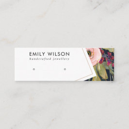 NAVY BURGUNDY  BLOMMIGT STUDES ÖGONBLICK VISNING MINI VISITKORT