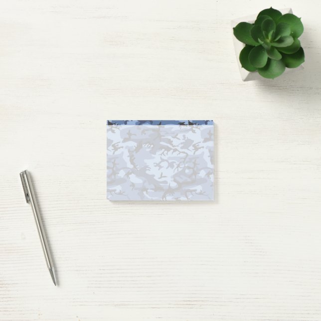 Navy Camo, Blå Kamouflage, Militär, Armé Post-it Block (Kontor)