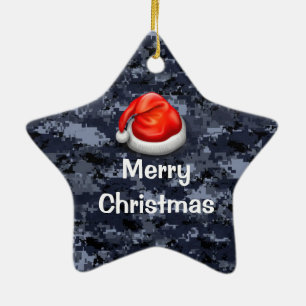 Navy Camo T-Shirt God jul Ornament