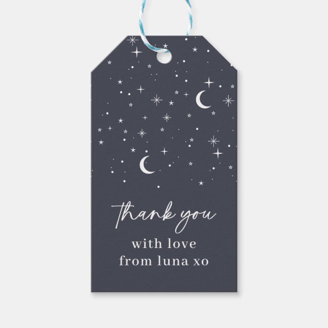 Navy Celestial Tacksamhetsmärke Presentetikett (Framsidan)