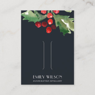 NAVY CHRISTMAS HELT BERRY HAIR KLIP-VISNING VISITKORT