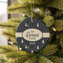 Navy Cottagecore Snorman Vinter Jul