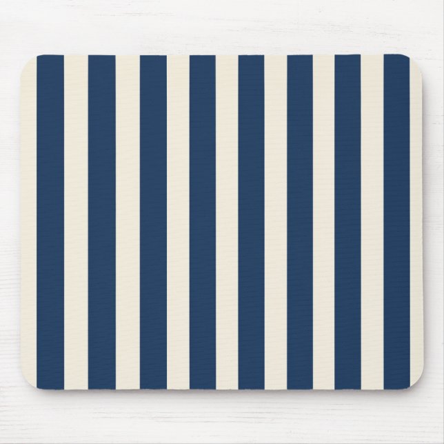 Navy & Crème Randig Musmatta (Framsidan)