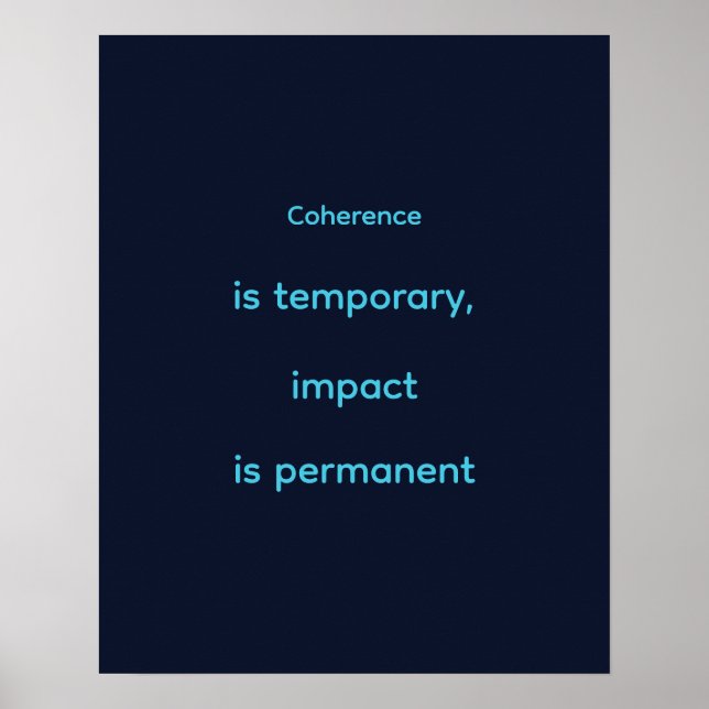Navy Cyan Quantum Ingenjörsmotivation Poster (Framsidan)