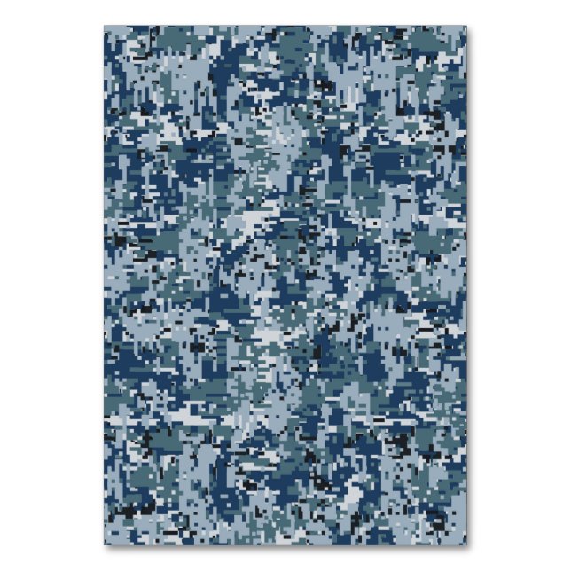 Navy Digital Camo Camouflage Decor Bordsnummer (Framsidan)