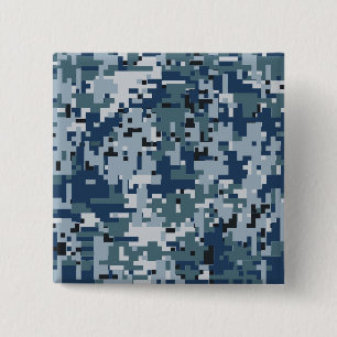 Navy Digital Camo Camouflage Decor Knapp