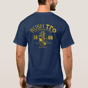 Navy Distress Rush Shirt w/ Front & Back T