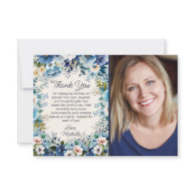 Navy Dusty Blue White Blommigt Birthday Photo