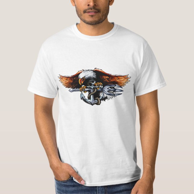 Navy Eagle Anchor T Shirt (Framsida)