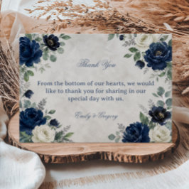 Navy Floral Elegans Tack Kort