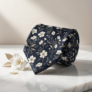 Navy Floral Slips