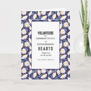 Navy Floral volontäruppskattningsveckans kort