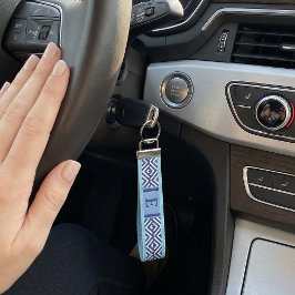 Navy Geometric Chevron Monogram Design