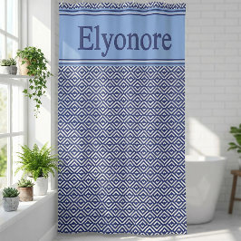 Navy Geometric Chevron Name Design