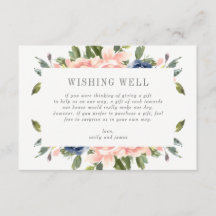 Navy  Gift Registry eller Wishing well Card #NBC