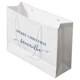 Navy God Jul Band Sling Signatur Namn