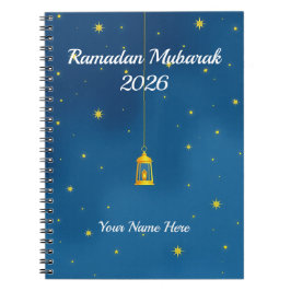 Navy Gold Celestial Ramadan Anteckningsbok