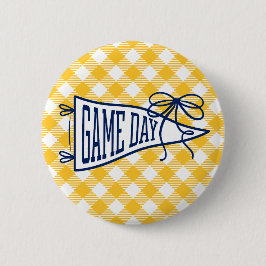 Navy & Gold Gingham Matchdags Pennant  Knapp