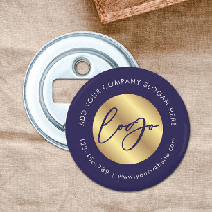 Navy & Gold Logotyp Fastighetsmäklare Företag Prom Flasköppnare