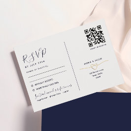 Navy Gold QR-kod och traditionell OSA Kort