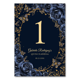 Navy Gold Quinceanera Bordsnummer