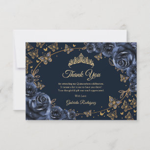 Navy Gold Quinceañera Tack Kort