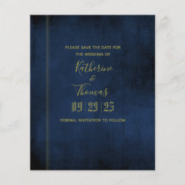 Navy & Gold Royal Spara Datum Budget Flyer
