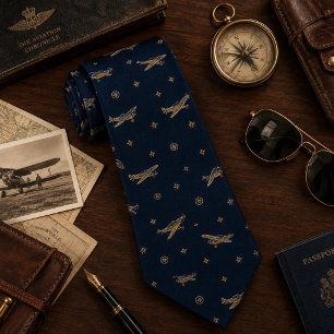 Navy Gold Vintage Flyg Slips