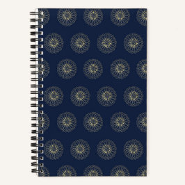 Navy | Golden Zinnia Flower Medallions