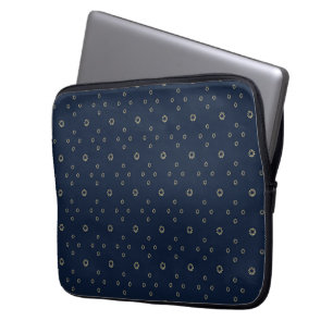 Navy   Golden Zinnia Sun Laptop Fodral