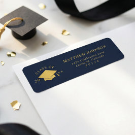 Navy Graduation Return Address Returadress Etikett