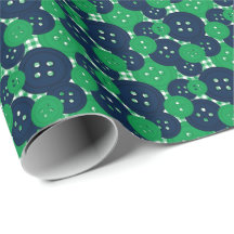 Navy & Gröna Knappar Gingham - Hantverk och sytrum