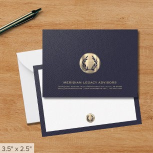 Navy Guld Advisor Note-kort Anteckningskort
