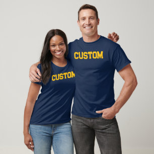 Navy & Guld ANPASSNINGSBAR T-Shirt